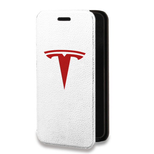 Дизайнерский горизонтальный чехол-книжка для Iphone 7 Plus / 8 Plus Tesla
