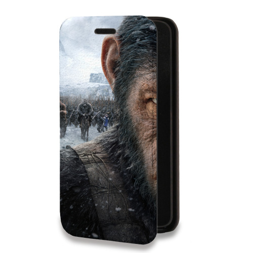 Дизайнерский горизонтальный чехол-книжка для Xiaomi Mi 11 Планета обезьян : Война