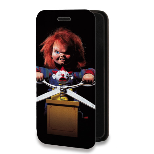 Дизайнерский горизонтальный чехол-книжка для Iphone 14 Pro Хэллоуин