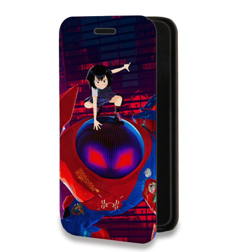Дизайнерский горизонтальный чехол-книжка для Xiaomi RedMi Note 10 Человек-паук : Через вселенные