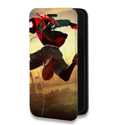 Дизайнерский горизонтальный чехол-книжка для Xiaomi Mi 11 Человек-паук : Через вселенные