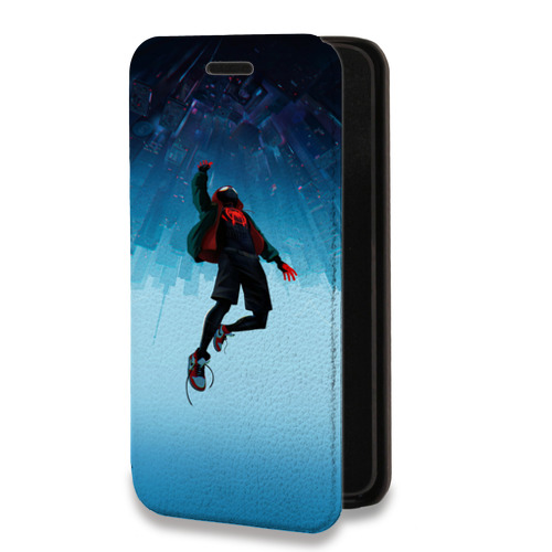 Дизайнерский горизонтальный чехол-книжка для Samsung Galaxy A51 Человек-паук : Через вселенные