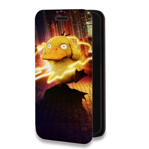 Дизайнерский горизонтальный чехол-книжка для Iphone 12 Pro Max Покемон. Детектив Пикачу