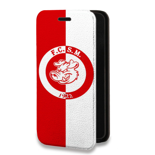 Дизайнерский горизонтальный чехол-книжка для Meizu U20 Red White Fans