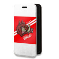 Дизайнерский горизонтальный чехол-книжка для Iphone Xr Red White Fans
