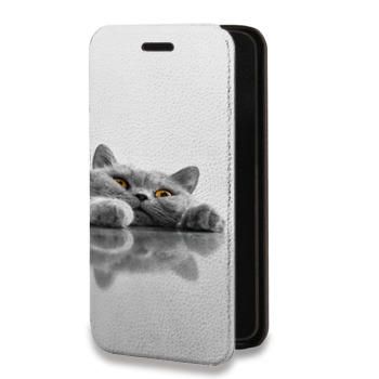 Дизайнерский горизонтальный чехол-книжка для Huawei Honor 30S Коты (на заказ)