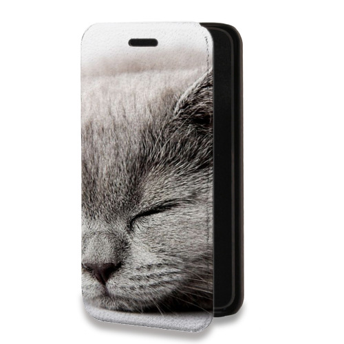 Дизайнерский горизонтальный чехол-книжка для Motorola Moto E7 Plus Коты