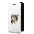 Дизайнерский горизонтальный чехол-книжка для Iphone 7 Plus / 8 Plus Коты