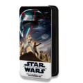 Дизайнерский горизонтальный чехол-книжка для Samsung Galaxy A32 Звездные войны
