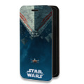 Дизайнерский горизонтальный чехол-книжка для Nokia X10 Звездные войны