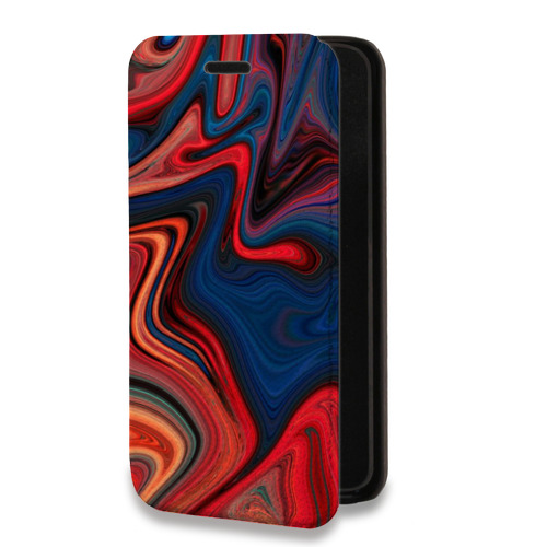 Дизайнерский горизонтальный чехол-книжка для Iphone 13 Pro Max Размытые краски