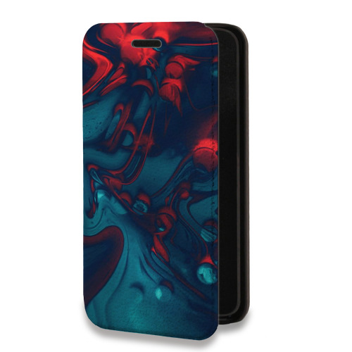 Дизайнерский горизонтальный чехол-книжка для Iphone 14 Размытые краски