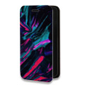 Дизайнерский горизонтальный чехол-книжка для Samsung Galaxy A12 Размытые краски