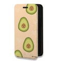 Дизайнерский горизонтальный чехол-книжка для Samsung Galaxy A32 Веселое авокадо