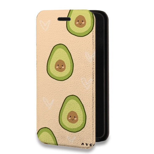 Дизайнерский горизонтальный чехол-книжка для Samsung Galaxy M31 Веселое авокадо