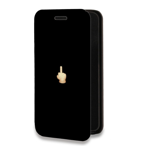Дизайнерский горизонтальный чехол-книжка для Huawei Honor Note 8 Черно и кратко