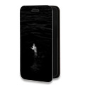 Дизайнерский горизонтальный чехол-книжка для Huawei Y6p Черно и кратко