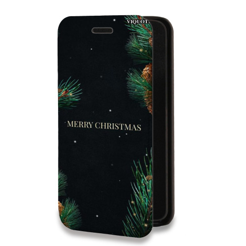 Дизайнерский горизонтальный чехол-книжка для Huawei P40 Lite E Christmas 2020