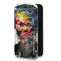 Дизайнерский горизонтальный чехол-книжка для Huawei Honor 50 Lite Портреты мазками