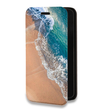 Дизайнерский горизонтальный чехол-книжка для Huawei Honor 30S Райский океан (на заказ)