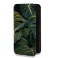 Дизайнерский горизонтальный чехол-книжка для Iphone 14 Pro Нуарные листья
