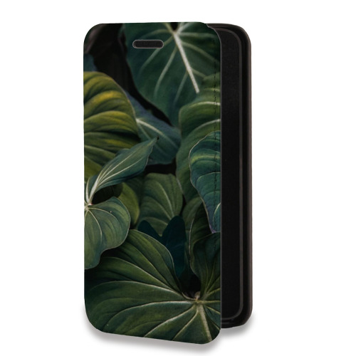 Дизайнерский горизонтальный чехол-книжка для Nokia G10 Нуарные листья