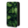 Дизайнерский горизонтальный чехол-книжка для Nokia G10 Нуарные листья