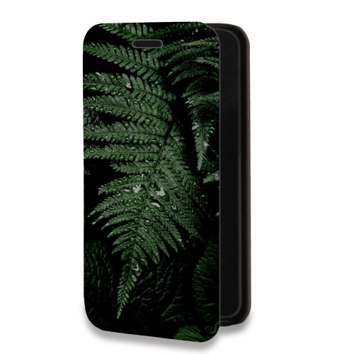 Дизайнерский горизонтальный чехол-книжка для Huawei Nova 9 SE Нуарные листья