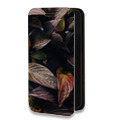 Дизайнерский горизонтальный чехол-книжка для Iphone 12 Pro Нуарные листья