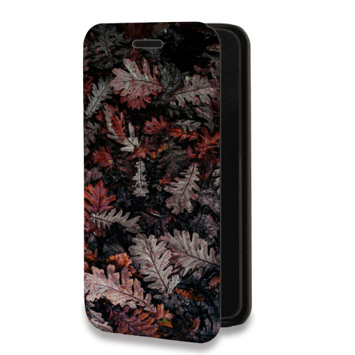 Дизайнерский горизонтальный чехол-книжка для Iphone 7 Plus / 8 Plus Нуарные листья