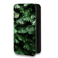 Дизайнерский горизонтальный чехол-книжка для Huawei Honor 50 Lite Нуарные листья