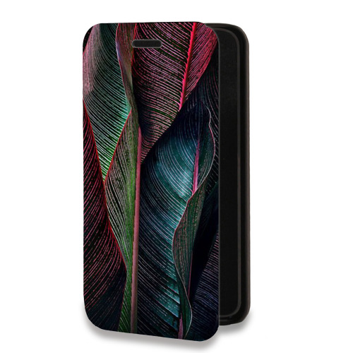 Дизайнерский горизонтальный чехол-книжка для Iphone 12 Pro Нуарные листья