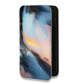 Дизайнерский горизонтальный чехол-книжка для Iphone 13 Pro Max Мраморные узоры
