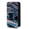 Дизайнерский горизонтальный чехол-книжка для Samsung Galaxy S21 Мраморные узоры