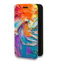 Дизайнерский горизонтальный чехол-книжка для Huawei Y6p Мазки краски