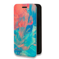 Дизайнерский горизонтальный чехол-книжка для Iphone 12 Pro Мазки краски