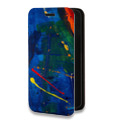 Дизайнерский горизонтальный чехол-книжка для Iphone Xr Мазки краски
