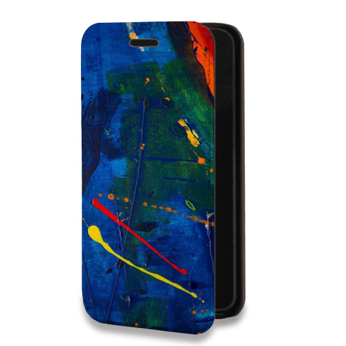 Дизайнерский горизонтальный чехол-книжка для Samsung Galaxy S9 Мазки краски
