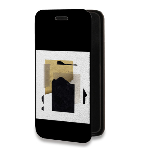 Дизайнерский горизонтальный чехол-книжка для Motorola Moto E7 Plus Стильные абстракции