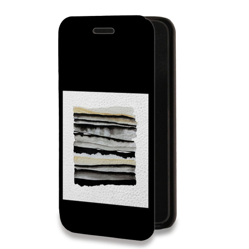 Дизайнерский горизонтальный чехол-книжка для Iphone 13 Pro Стильные абстракции