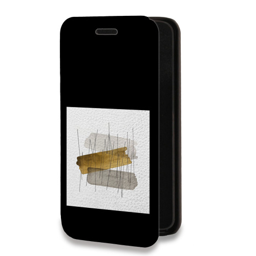 Дизайнерский горизонтальный чехол-книжка для Iphone 12 Pro Стильные абстракции