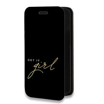 Дизайнерский горизонтальный чехол-книжка для Huawei Honor 9A Черное золото (на заказ)