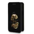 Дизайнерский горизонтальный чехол-книжка для Huawei Mate 10 Черное золото