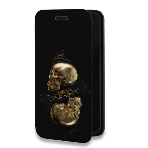 Дизайнерский горизонтальный чехол-книжка для Huawei Mate 10 Черное золото