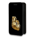 Дизайнерский горизонтальный чехол-книжка для Iphone 14 Pro Черное золото