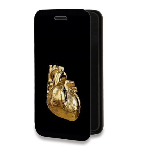 Дизайнерский горизонтальный чехол-книжка для Realme 7 Черное золото
