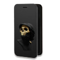 Дизайнерский горизонтальный чехол-книжка для Iphone 14 Plus Черное золото
