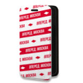 Дизайнерский горизонтальный чехол-книжка для Xiaomi Redmi 10 Red White Fans