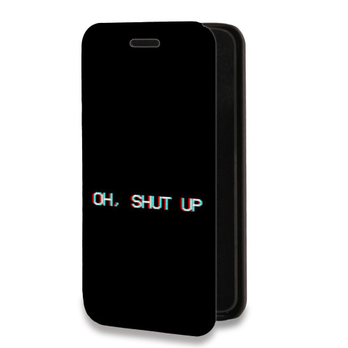 Дизайнерский горизонтальный чехол-книжка для Samsung Galaxy S10 Lite Минимализм на черном