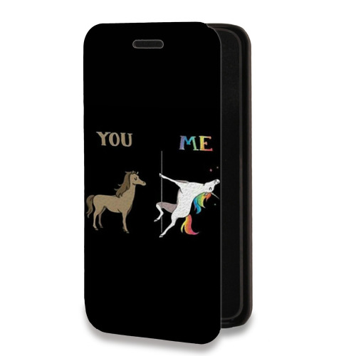 Дизайнерский горизонтальный чехол-книжка для Iphone 12 Pro Минимализм на черном